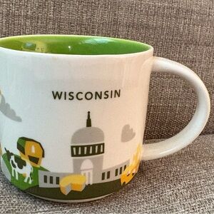 Starbucks Wisconsin Mug - Green and White